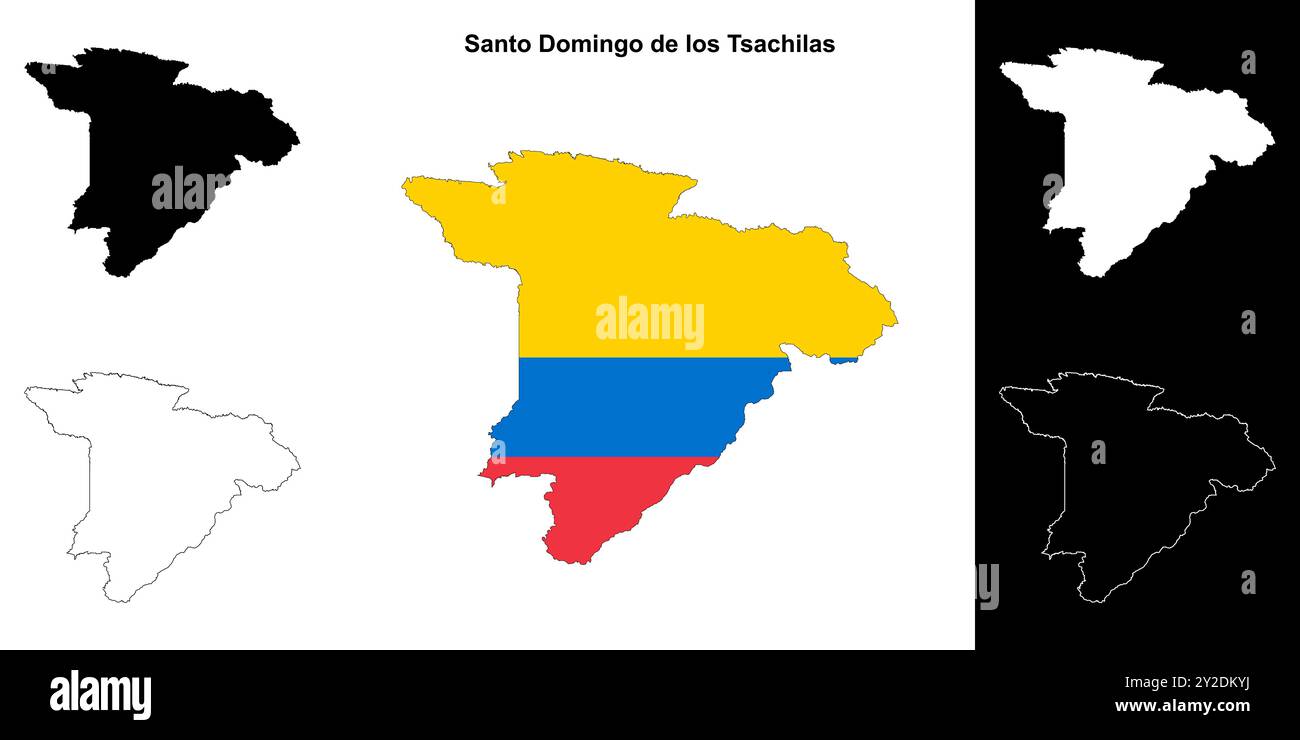 Santo Domingo de los Tsachilas province de carte Illustration de Vecteur