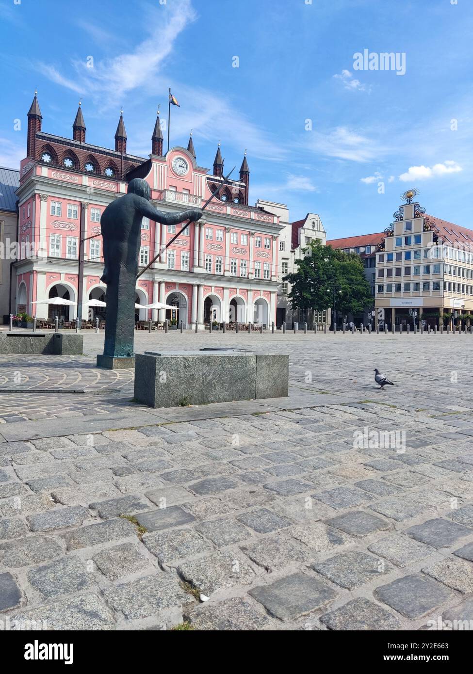Place du marché historique à Rostock, Allemagne Banque D'Images