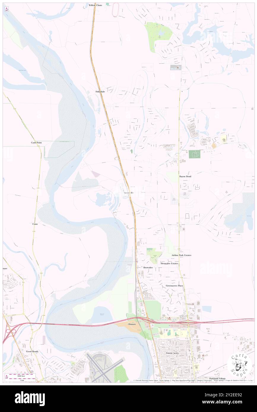 Vanceville, Bossier Parish, US, United States, Louisiane, n 32 36' 3'', S 93 44' 3'', carte, Cartascapes carte publiée en 2024. Explorez Cartascapes, une carte qui révèle la diversité des paysages, des cultures et des écosystèmes de la Terre. Voyage à travers le temps et l'espace, découvrir l'interconnexion du passé, du présent et de l'avenir de notre planète. Banque D'Images