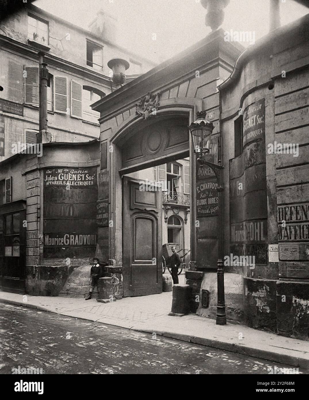 Eugène Atget - Hotel de Montmorency 5 rue de Montmorency 3e Arr - Paris au moment des travaux Du Baron Haussmann 02 Banque D'Images