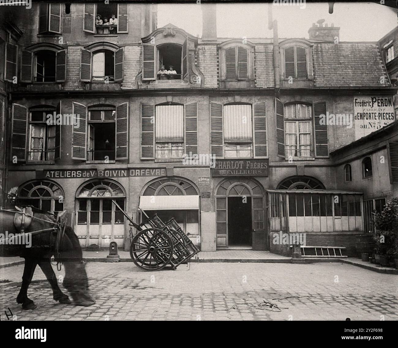 Eugène Atget - hôtel de montmorency 5, rue de montmorency 3e arr - Paris au moment des travaux Du Baron Haussmann 01 Banque D'Images
