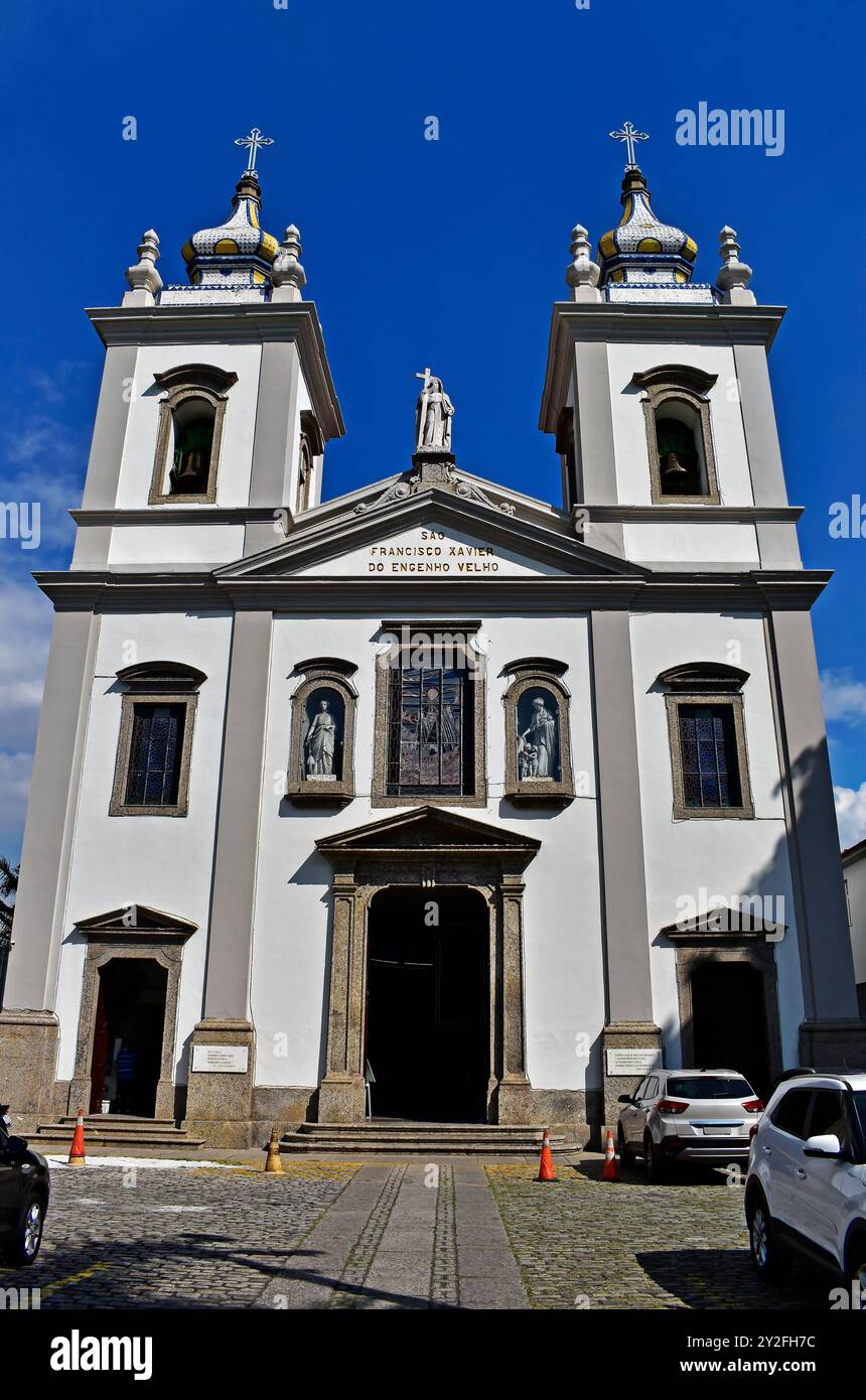 Façade de l'église Saint François Xavier dans le quartier de Tijuca, Rio de Janeiro, Brésil Banque D'Images