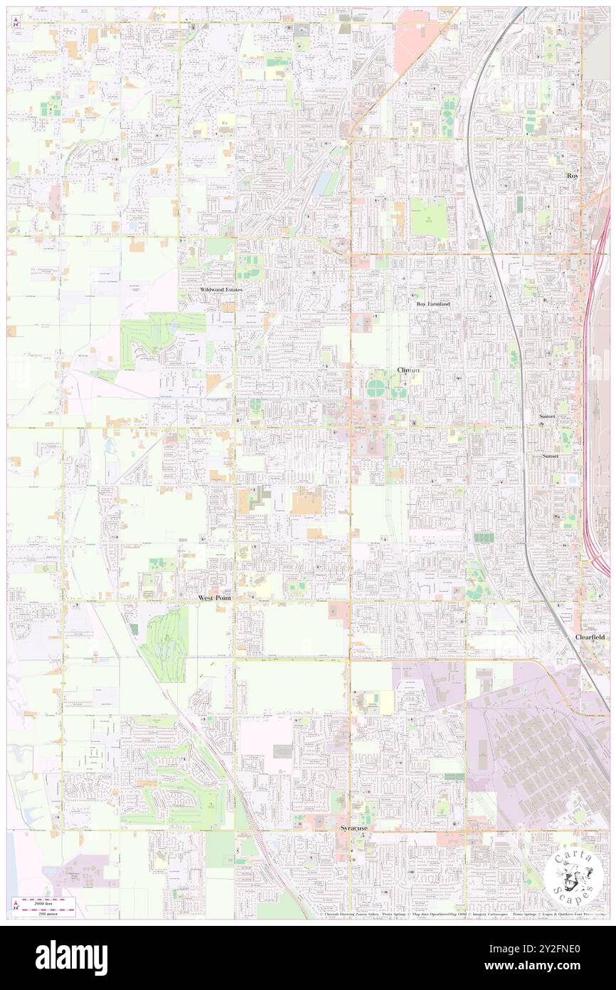 Clinton, Comté d'Utah, US, États-Unis, Utah, n 40 23' 12'', S 111 56' 8'', carte, Cartascapes carte publiée en 2024. Explorez Cartascapes, une carte qui révèle la diversité des paysages, des cultures et des écosystèmes de la Terre. Voyage à travers le temps et l'espace, découvrir l'interconnexion du passé, du présent et de l'avenir de notre planète. Banque D'Images