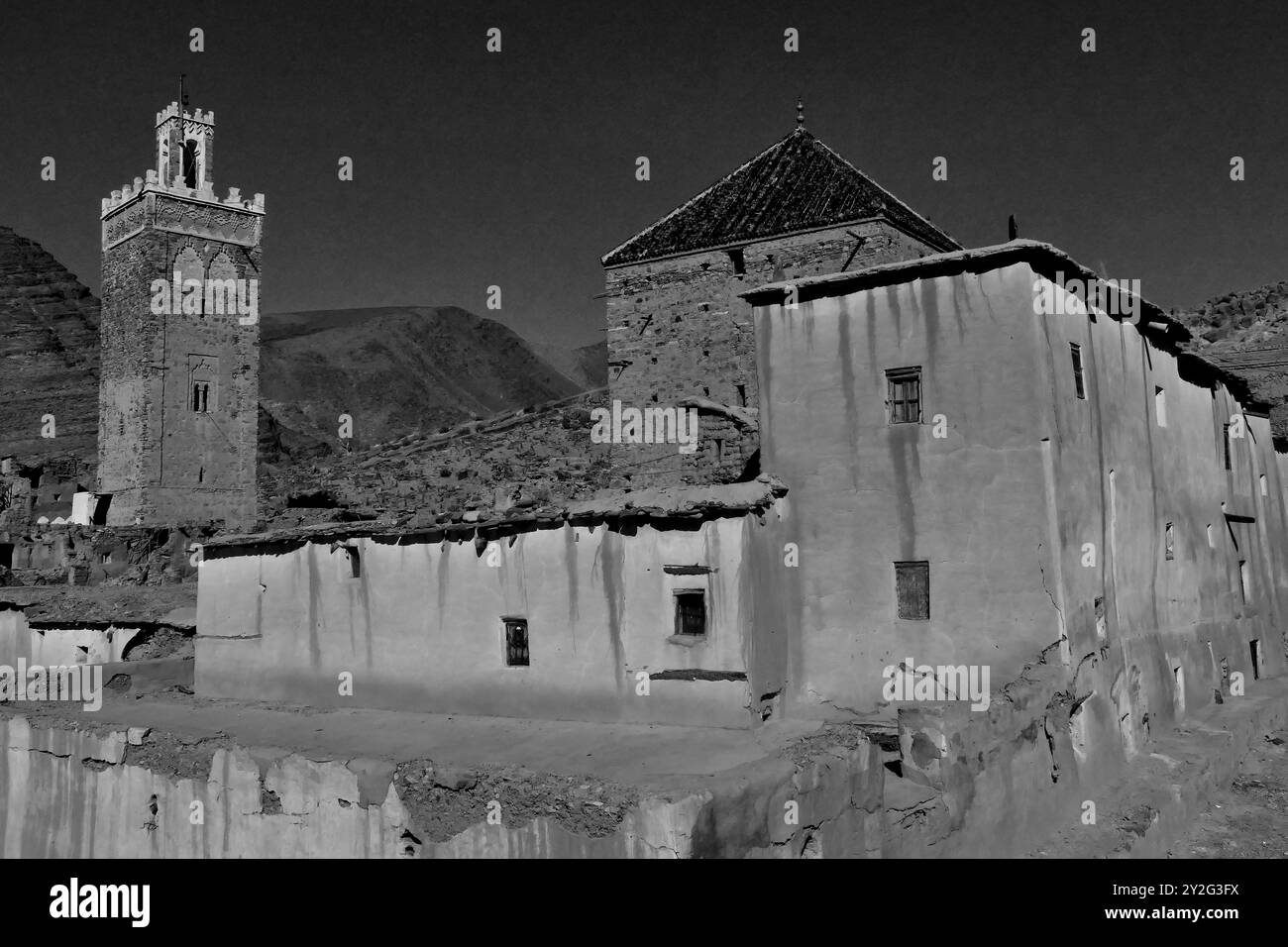 Zaouia Timguidcht, abrite une ancienne école coranique, Souss Massa, Maroc, Afrique du Nord Banque D'Images
