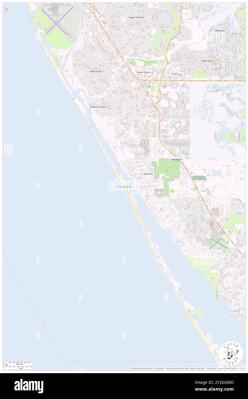 Manasota Beach, Comté de Sarasota, US, États-Unis, Floride, n 27 0' 38'', S 82 24' 45'', carte, Cartascapes carte publiée en 2024. Explorez Cartascapes, une carte qui révèle la diversité des paysages, des cultures et des écosystèmes de la Terre. Voyage à travers le temps et l'espace, découvrir l'interconnexion du passé, du présent et de l'avenir de notre planète. Banque D'Images