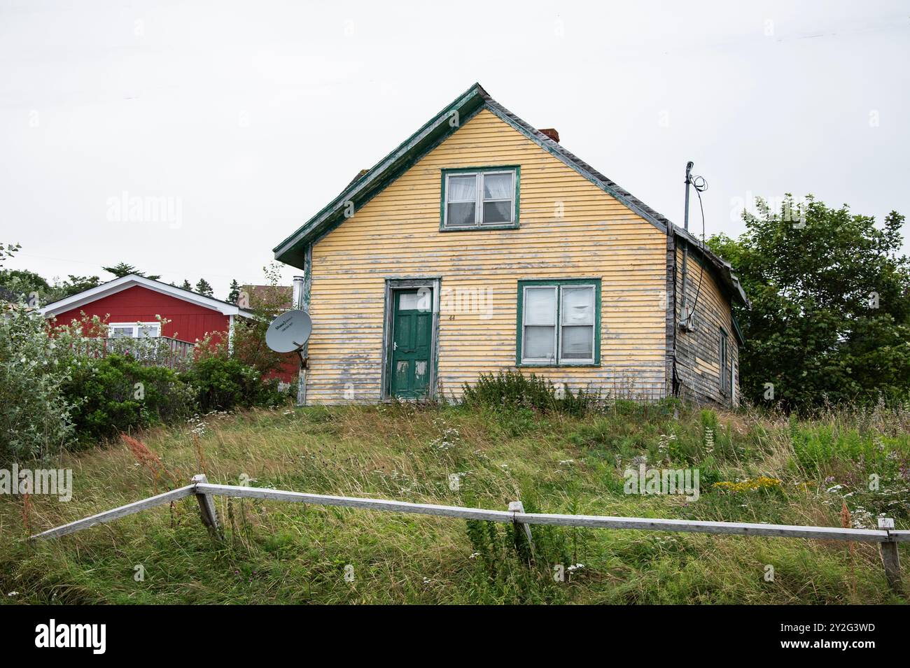 Fixer maison haute à Dildo, Terre-Neuve-et-Labrador, Canada Banque D'Images