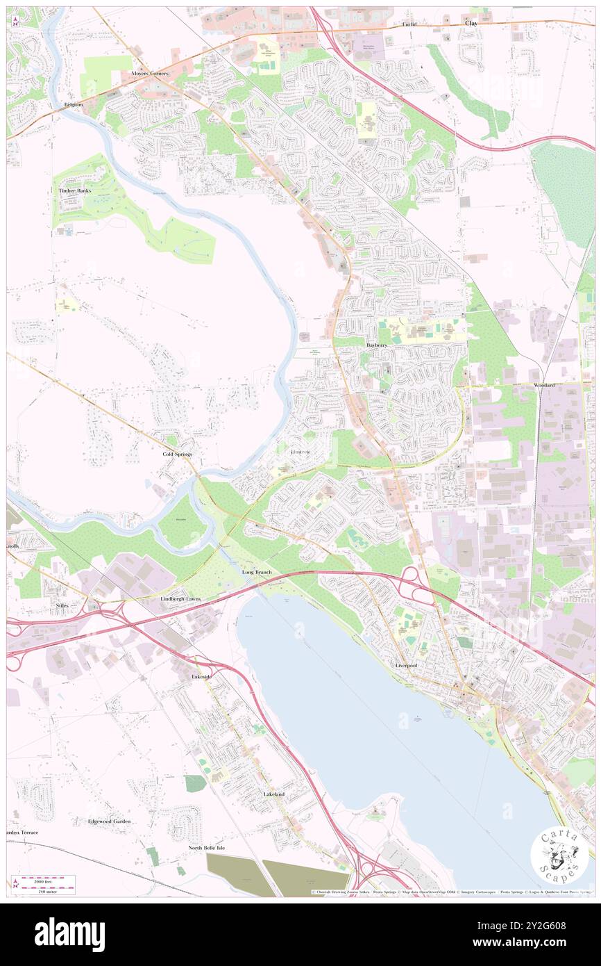 Elmcrest, comté d'Onondaga, US, États-Unis, New York, n 43 7' 59'', S 76 14' 8'', carte, Carthascapes carte publiée en 2024. Explorez Cartascapes, une carte qui révèle la diversité des paysages, des cultures et des écosystèmes de la Terre. Voyage à travers le temps et l'espace, découvrir l'interconnexion du passé, du présent et de l'avenir de notre planète. Banque D'Images