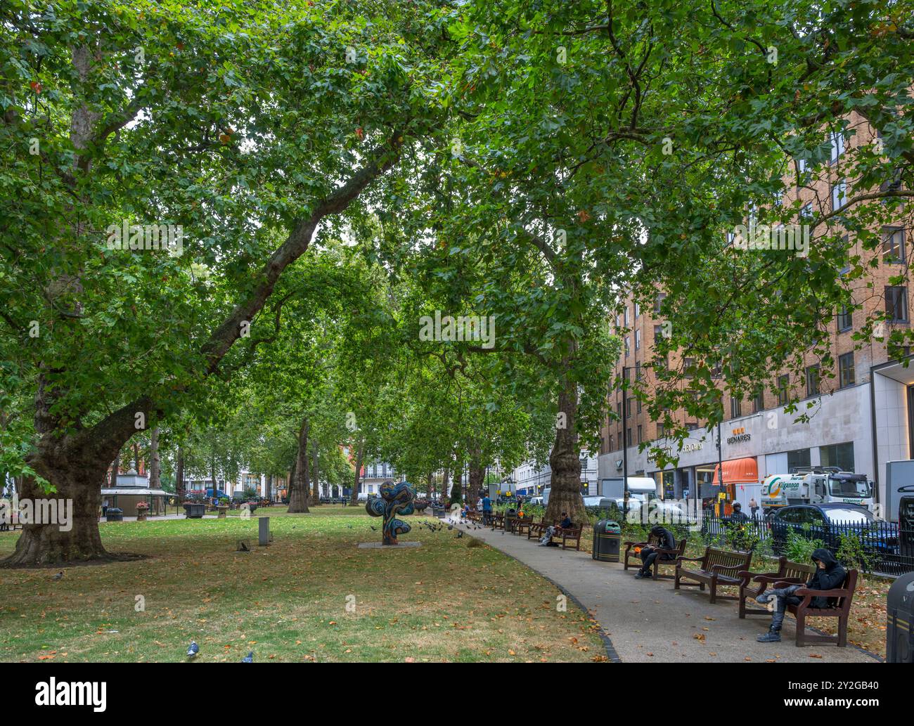 Berkeley Square, Mayfair, Londres, Angleterre, Royaume-Uni Banque D'Images