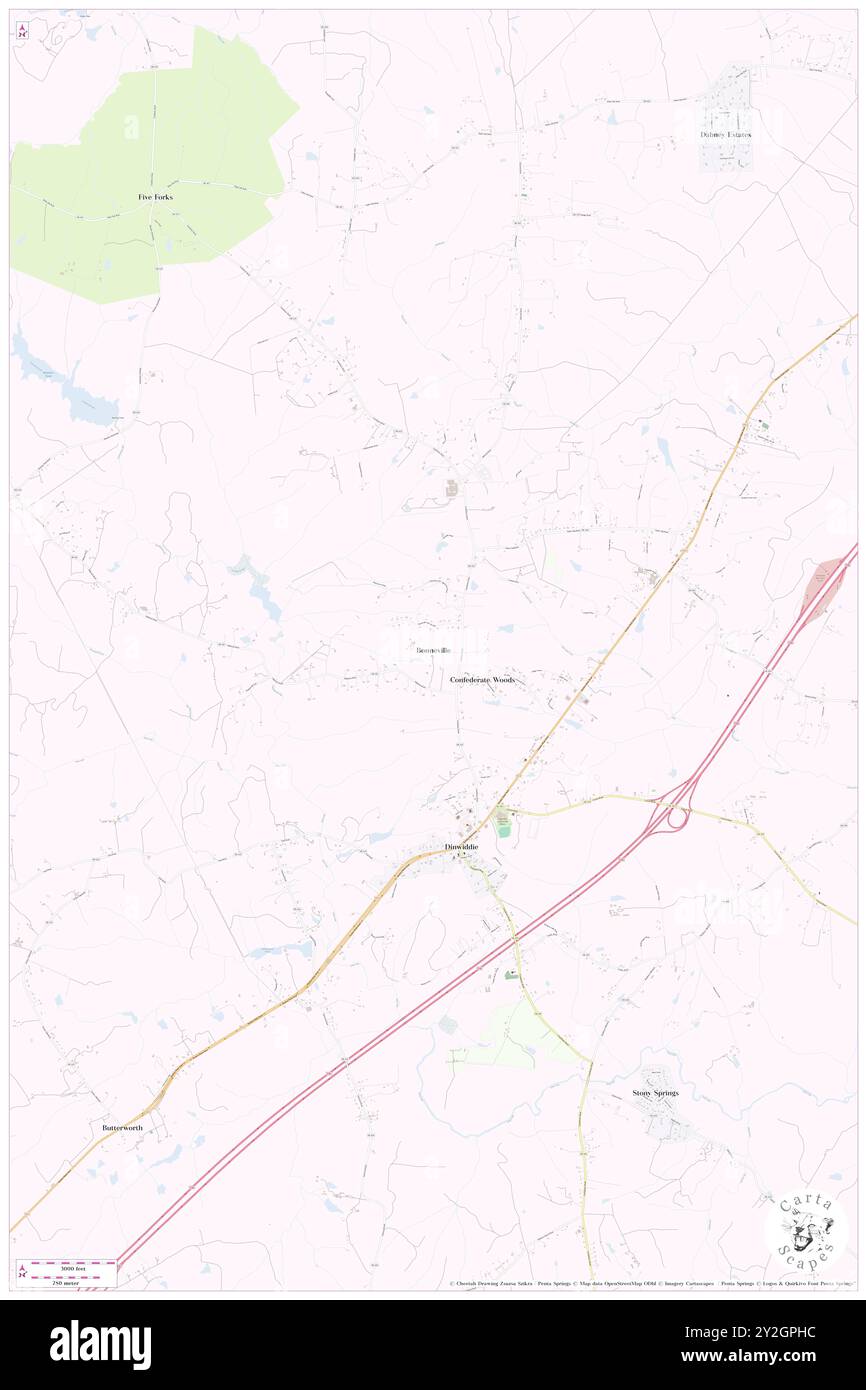 Bonneville, Comté de Dinwiddie, US, États-Unis, Virginie, n 37 5' 47'', S 77 35' 23'', carte, Cartascapes carte publiée en 2024. Explorez Cartascapes, une carte qui révèle la diversité des paysages, des cultures et des écosystèmes de la Terre. Voyage à travers le temps et l'espace, découvrir l'interconnexion du passé, du présent et de l'avenir de notre planète. Banque D'Images