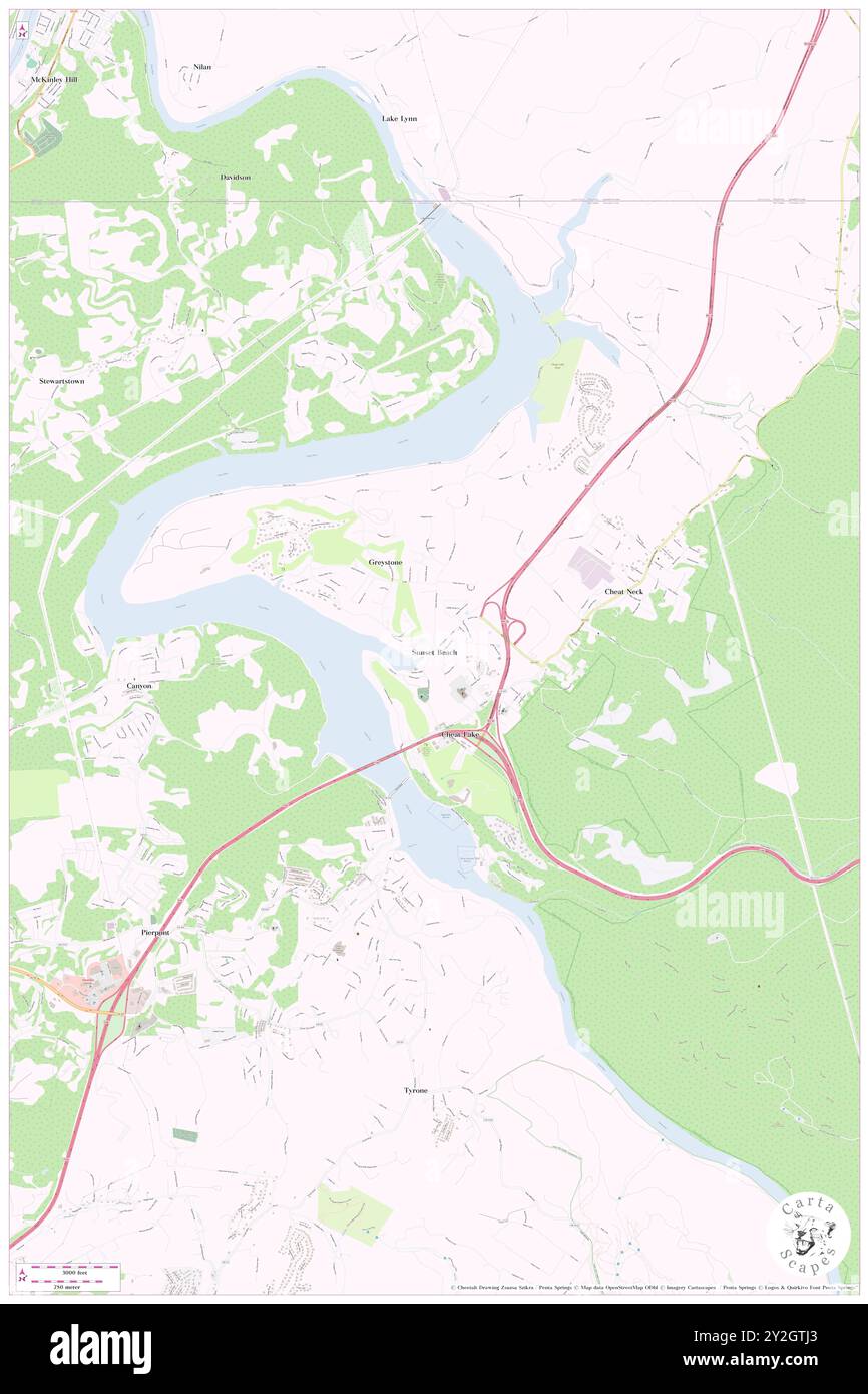 Sunset Beach, Comté de Monongalia, US, États-Unis, Virginie-occidentale, n 39 40' 46'', S 79 51' 23'', carte, Cartascapes carte publiée en 2024. Explorez Cartascapes, une carte qui révèle la diversité des paysages, des cultures et des écosystèmes de la Terre. Voyage à travers le temps et l'espace, découvrir l'interconnexion du passé, du présent et de l'avenir de notre planète. Banque D'Images