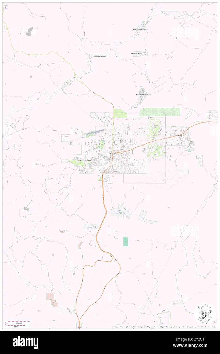 Payson, Comté de Gila, US, États-Unis, Arizona, n 34 13' 51'', S 111 19' 30'', carte, Cartascapes carte publiée en 2024. Explorez Cartascapes, une carte qui révèle la diversité des paysages, des cultures et des écosystèmes de la Terre. Voyage à travers le temps et l'espace, découvrir l'interconnexion du passé, du présent et de l'avenir de notre planète. Banque D'Images