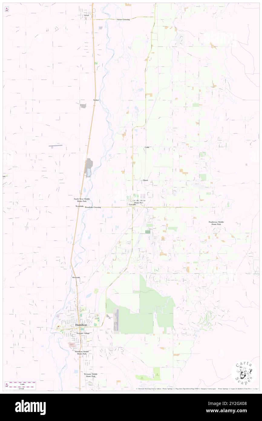 Corvallis, Comté de Ravalli, US, États-Unis, Montana, n 46 18' 50'', S 114 6' 46'', carte, Cartascapes carte publiée en 2024. Explorez Cartascapes, une carte qui révèle la diversité des paysages, des cultures et des écosystèmes de la Terre. Voyage à travers le temps et l'espace, découvrir l'interconnexion du passé, du présent et de l'avenir de notre planète. Banque D'Images