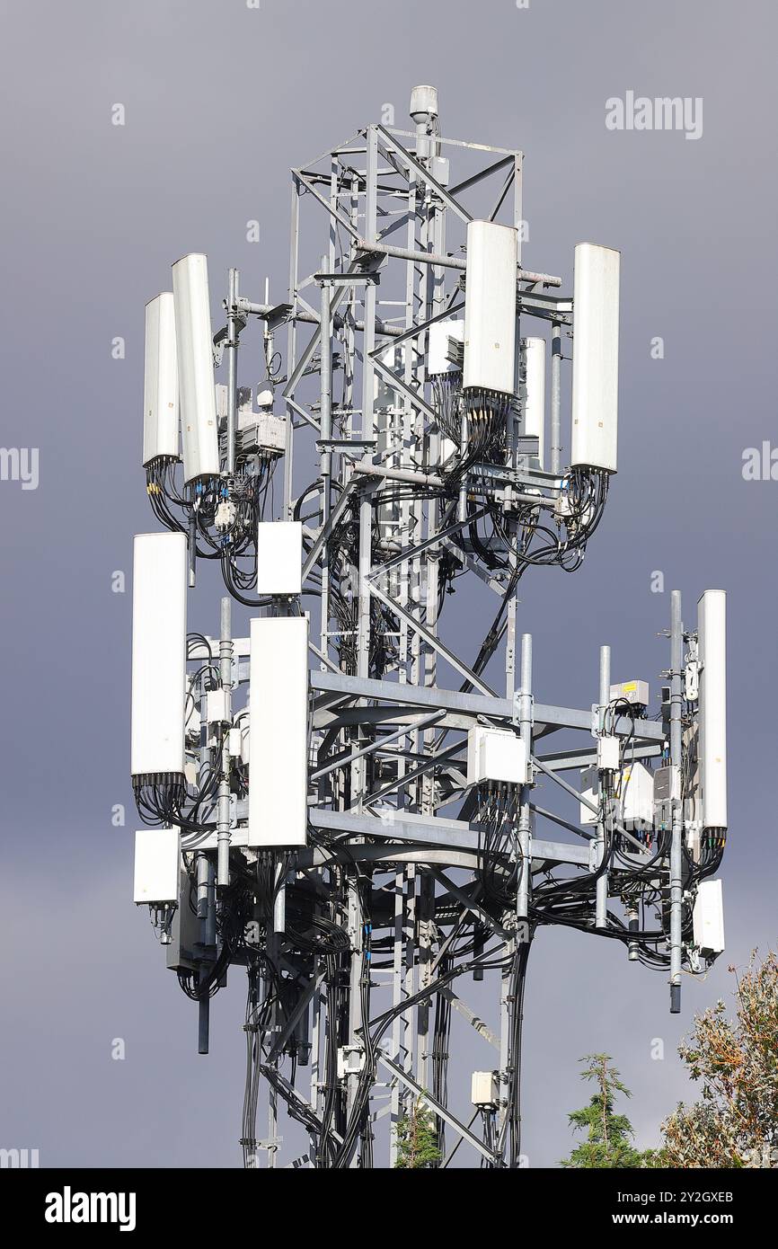 Mât de téléphonie mobile Banque D'Images