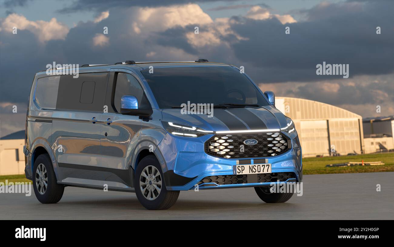 Ford E-transit Custom Sport Banque D'Images