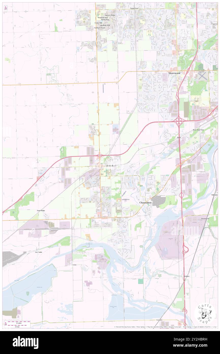 Minooka, Comté de Grundy, US, États-Unis, Illinois, n 41 27' 19'', S 88 15' 42'', carte, Cartascapes carte publiée en 2024. Explorez Cartascapes, une carte qui révèle la diversité des paysages, des cultures et des écosystèmes de la Terre. Voyage à travers le temps et l'espace, découvrir l'interconnexion du passé, du présent et de l'avenir de notre planète. Banque D'Images