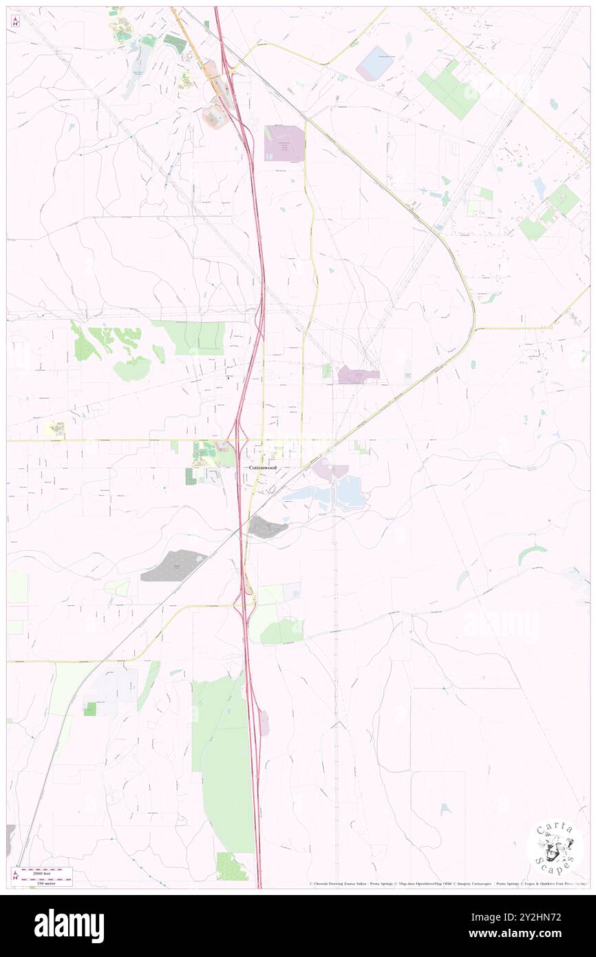 Cottonwood Estates, comté de Shasta, US, États-Unis, Californie, n 40 23' 17'', S 122 16' 28'', carte, Carthascapes carte publiée en 2024. Explorez Cartascapes, une carte qui révèle la diversité des paysages, des cultures et des écosystèmes de la Terre. Voyage à travers le temps et l'espace, découvrir l'interconnexion du passé, du présent et de l'avenir de notre planète. Banque D'Images