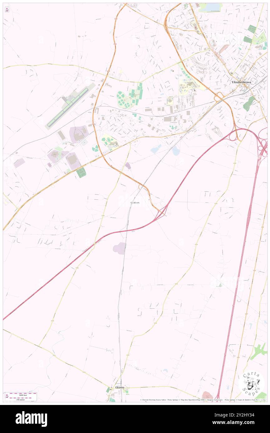 Gaithers, Comté de Hardin, US, États-Unis, Kentucky, n 37 39' 27'', S 85 53' 58'', carte, Cartascapes carte publiée en 2024. Explorez Cartascapes, une carte qui révèle la diversité des paysages, des cultures et des écosystèmes de la Terre. Voyage à travers le temps et l'espace, découvrir l'interconnexion du passé, du présent et de l'avenir de notre planète. Banque D'Images