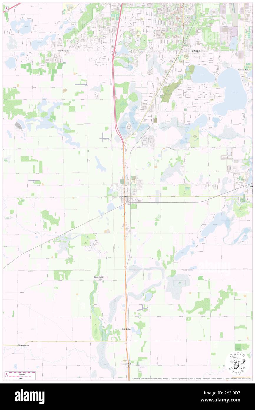 Schoolcraft, Comté de Kalamazoo, US, États-Unis, Michigan, n 42 6' 51'', S 85 38' 16'', carte, Cartascapes carte publiée en 2024. Explorez Cartascapes, une carte qui révèle la diversité des paysages, des cultures et des écosystèmes de la Terre. Voyage à travers le temps et l'espace, découvrir l'interconnexion du passé, du présent et de l'avenir de notre planète. Banque D'Images