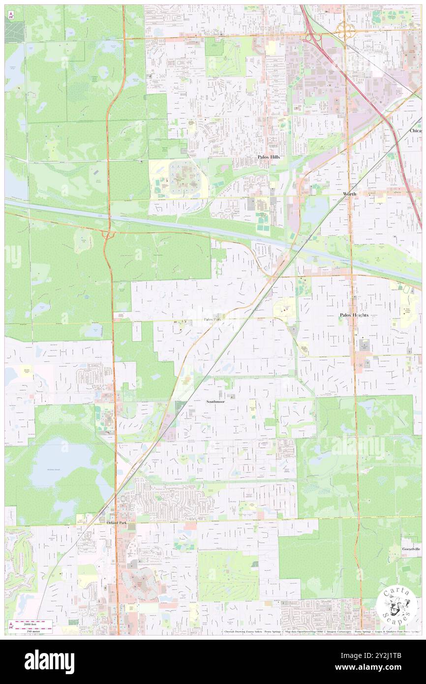 Palos Park, Comté de Cook, US, États-Unis, Illinois, n 41 40' 2'', S 87 49' 49'', carte, Cartascapes carte publiée en 2024. Explorez Cartascapes, une carte qui révèle la diversité des paysages, des cultures et des écosystèmes de la Terre. Voyage à travers le temps et l'espace, découvrir l'interconnexion du passé, du présent et de l'avenir de notre planète. Banque D'Images