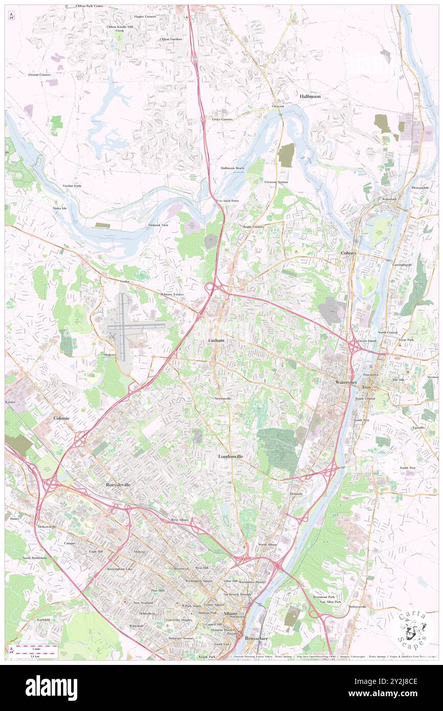 Latham, Comté d'Albany, US, États-Unis, New York, n 42 44' 49'', S 73 45' 32'', carte, Cartascapes carte publiée en 2024. Explorez Cartascapes, une carte qui révèle la diversité des paysages, des cultures et des écosystèmes de la Terre. Voyage à travers le temps et l'espace, découvrir l'interconnexion du passé, du présent et de l'avenir de notre planète. Banque D'Images