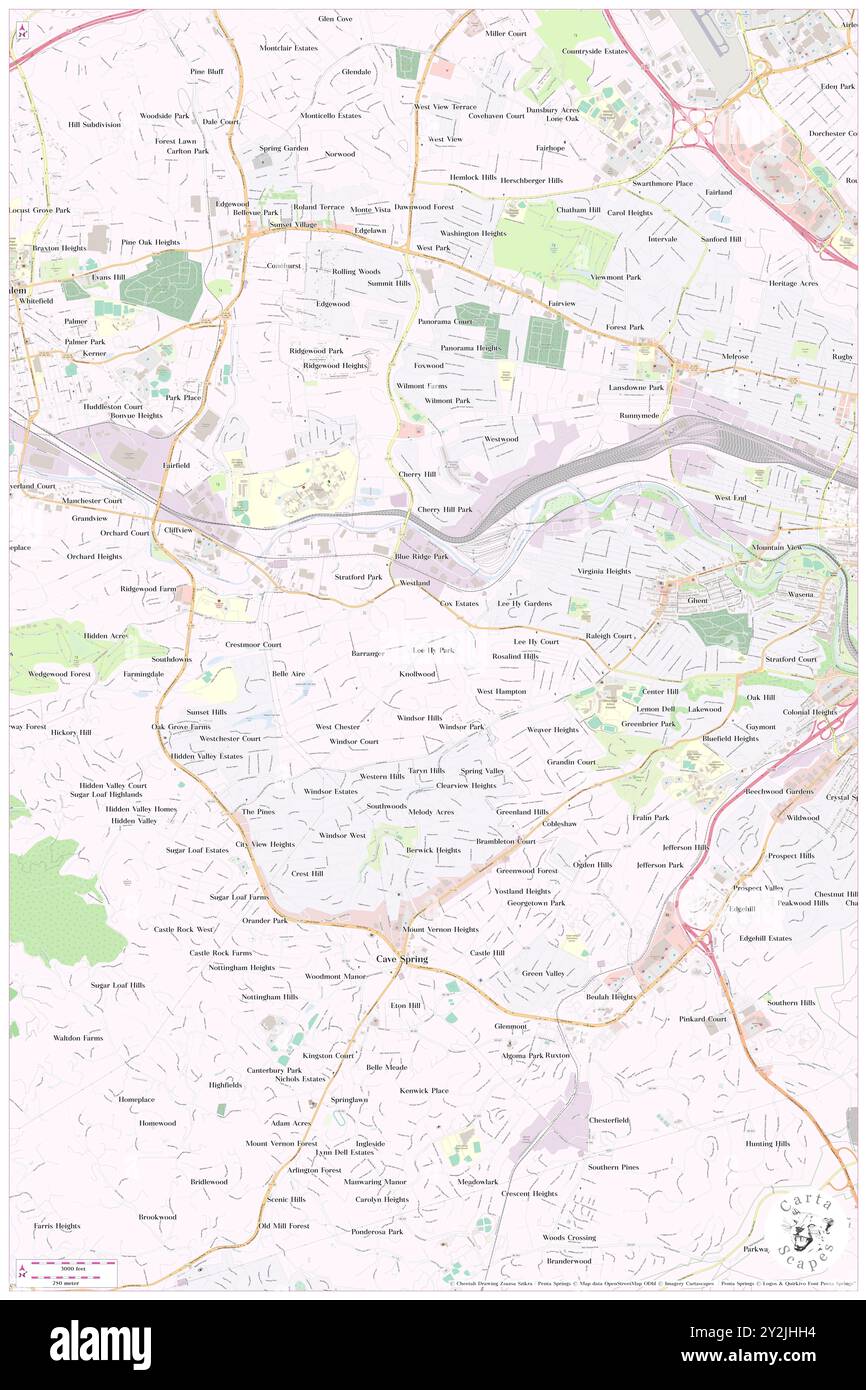 Lee Hy Park, ville de Roanoke, États-Unis, États-Unis, Virginie, n 37 15' 33'', S 80 0' 17'', carte, Cartascapes carte publiée en 2024. Explorez Cartascapes, une carte qui révèle la diversité des paysages, des cultures et des écosystèmes de la Terre. Voyage à travers le temps et l'espace, découvrir l'interconnexion du passé, du présent et de l'avenir de notre planète. Banque D'Images