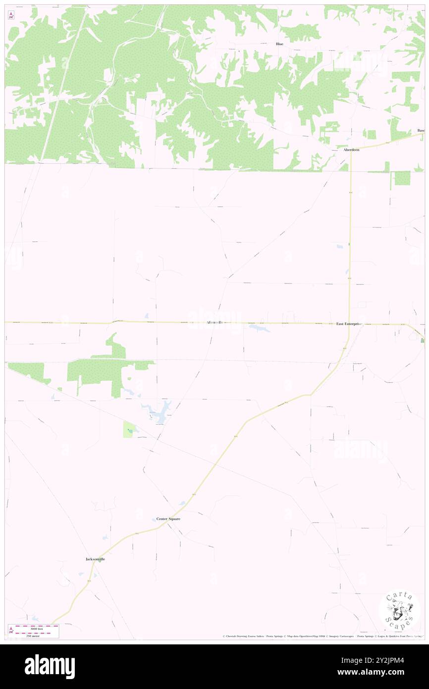 Allensville, Comté de Suisse, US, États-Unis, Indiana, n 38 52' 23'', S 85 1' 12'', carte, Cartascapes carte publiée en 2024. Explorez Cartascapes, une carte qui révèle la diversité des paysages, des cultures et des écosystèmes de la Terre. Voyage à travers le temps et l'espace, découvrir l'interconnexion du passé, du présent et de l'avenir de notre planète. Banque D'Images