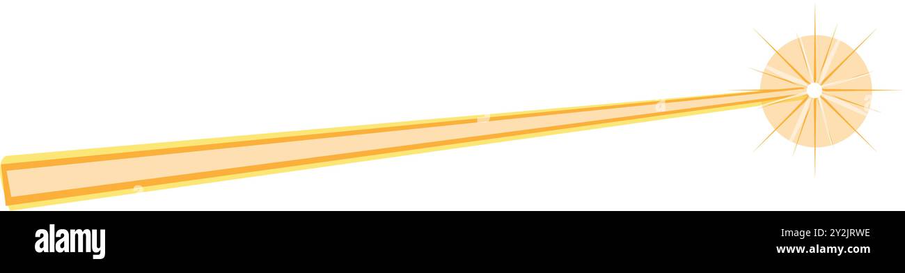 illustration vectorielle de dessin animé de faisceau laser de lumière Illustration de Vecteur