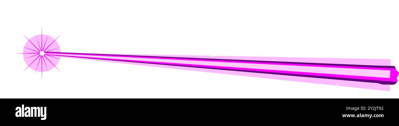 illustration vectorielle de dessin animé de faisceau laser de précision Illustration de Vecteur