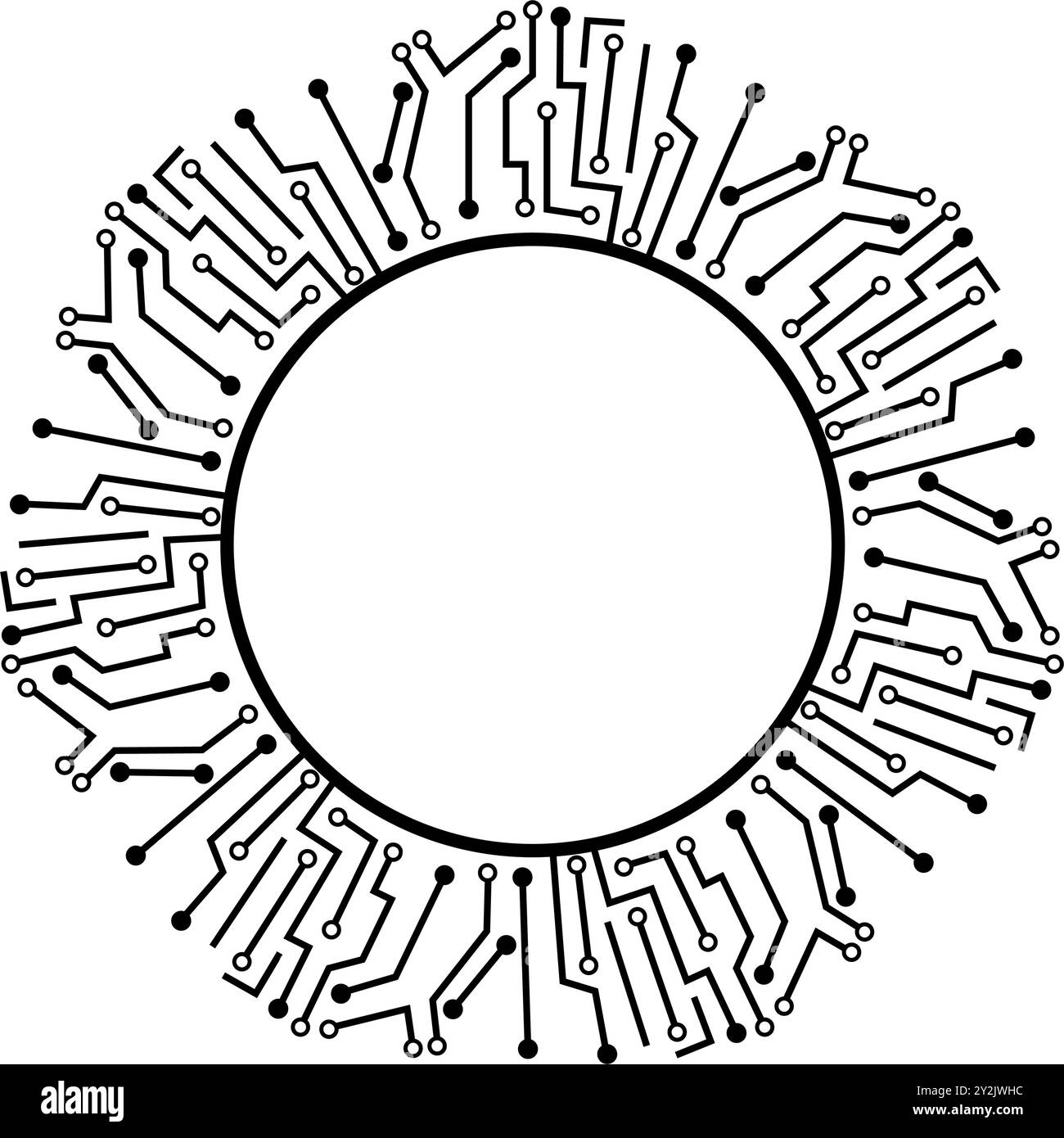 illustration vectorielle de dessin animé de cadre de micropuce de substrat Illustration de Vecteur