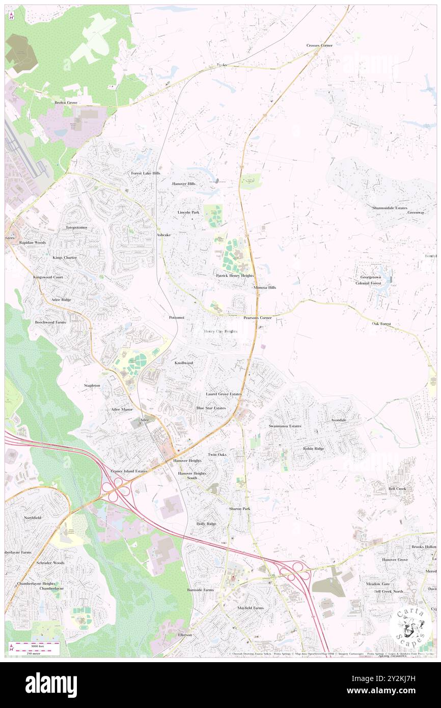 Henry Clay Heights, comté de Hanover, États-Unis, Virginie, n 37 40' 26'', S 77 23' 20'', carte, Cartascapes carte publiée en 2024. Explorez Cartascapes, une carte qui révèle la diversité des paysages, des cultures et des écosystèmes de la Terre. Voyage à travers le temps et l'espace, découvrir l'interconnexion du passé, du présent et de l'avenir de notre planète. Banque D'Images