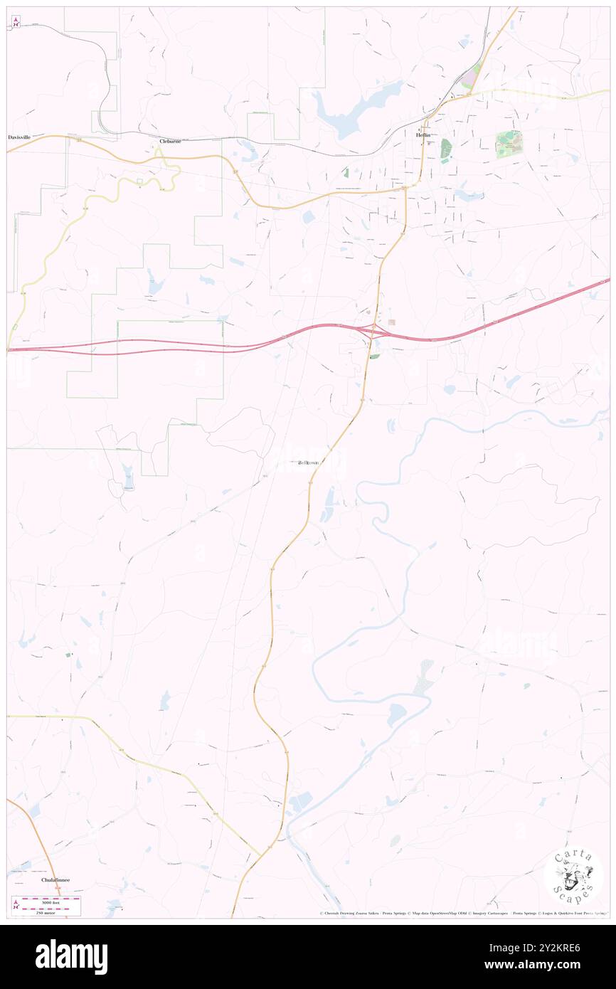 Belltown, Cleburne County, US, United States, Alabama, n 33 36' 12'', S 85 36' 23'', carte, Cartascapes carte publiée en 2024. Explorez Cartascapes, une carte qui révèle la diversité des paysages, des cultures et des écosystèmes de la Terre. Voyage à travers le temps et l'espace, découvrir l'interconnexion du passé, du présent et de l'avenir de notre planète. Banque D'Images