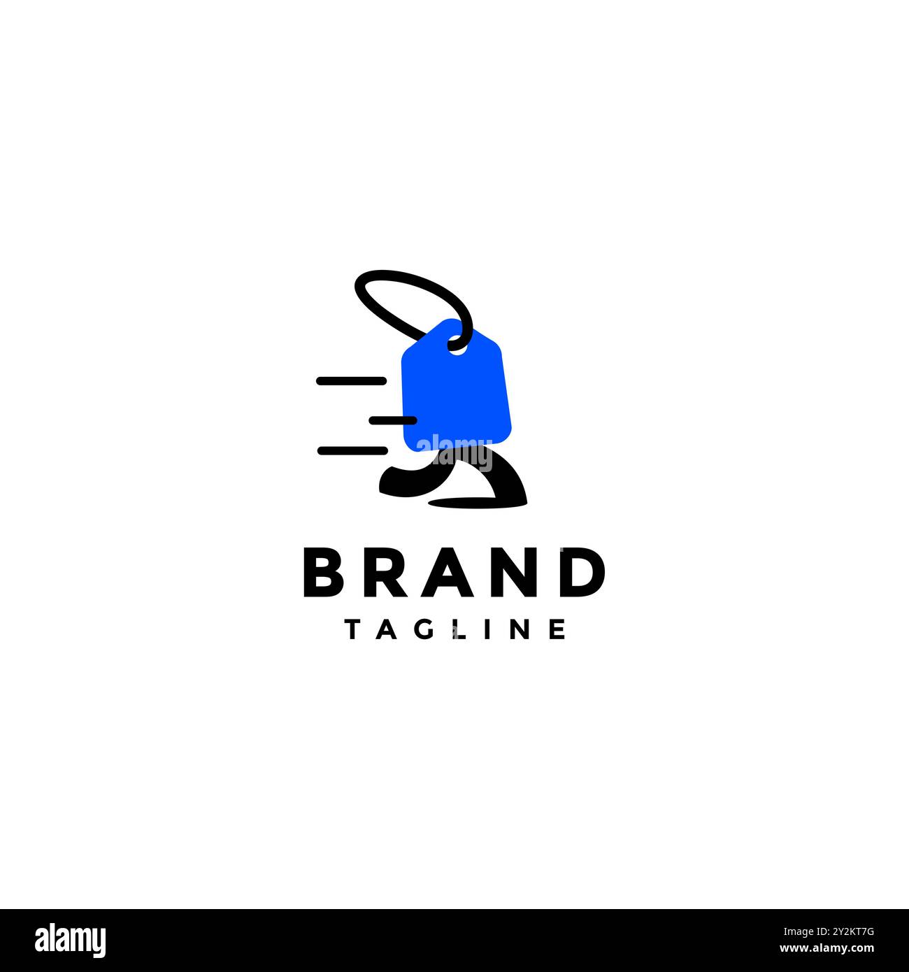 Design du logo de prix de l'étiquette de course à pied simple et amusant. Design du logo des étiquettes de prix de course ludique. Illustration de Vecteur