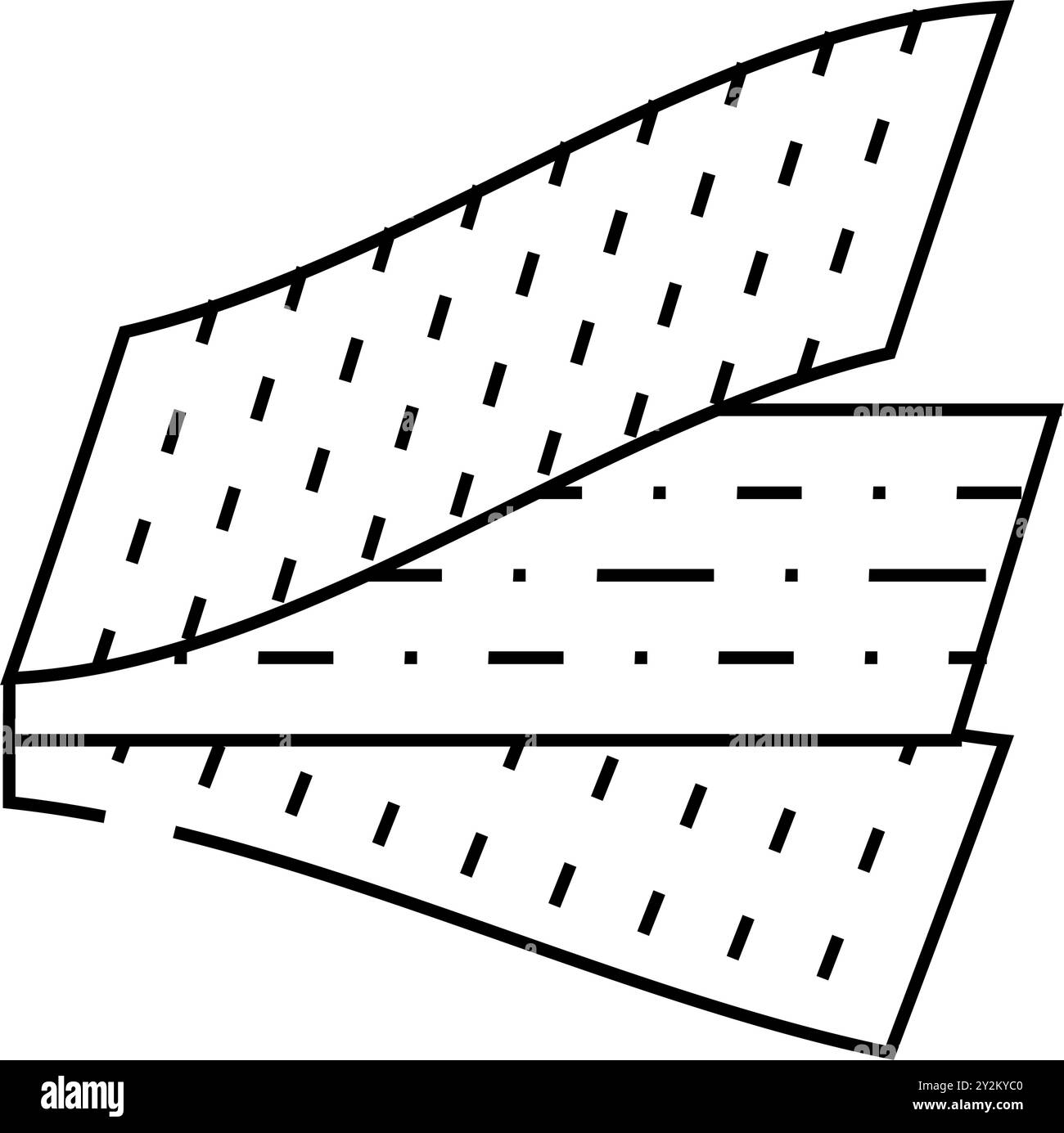 illustration vectorielle d'icône de ligne d'ingénieur aéronautique de matériau composite Illustration de Vecteur