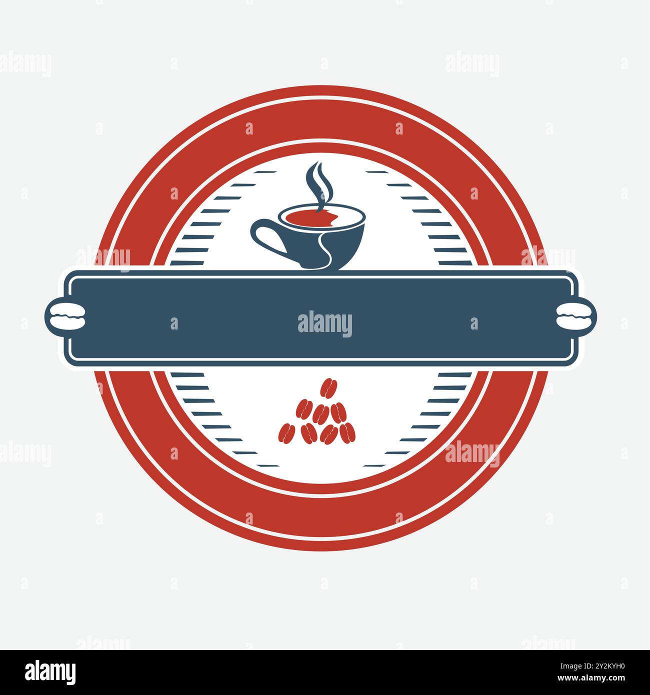 Coffee Lover logo Design pour le restaurant Coffee Shop Illustration de Vecteur