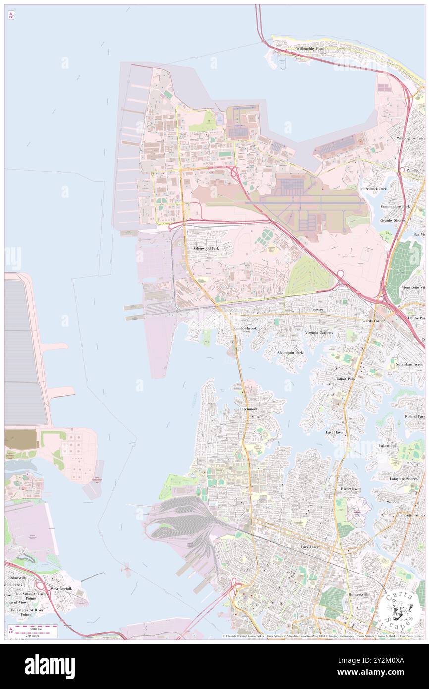 Lochhaven, ville de Norfolk, États-Unis, États-Unis, Virginie, n 36 54' 52'', S 76 18' 38'', carte, Cartascapes carte publiée en 2024. Explorez Cartascapes, une carte qui révèle la diversité des paysages, des cultures et des écosystèmes de la Terre. Voyage à travers le temps et l'espace, découvrir l'interconnexion du passé, du présent et de l'avenir de notre planète. Banque D'Images