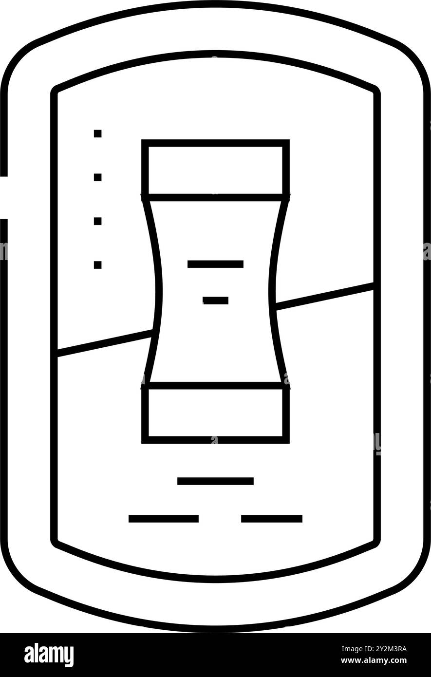 illustration vectorielle de la ligne de la poche de nicotine de snus Illustration de Vecteur
