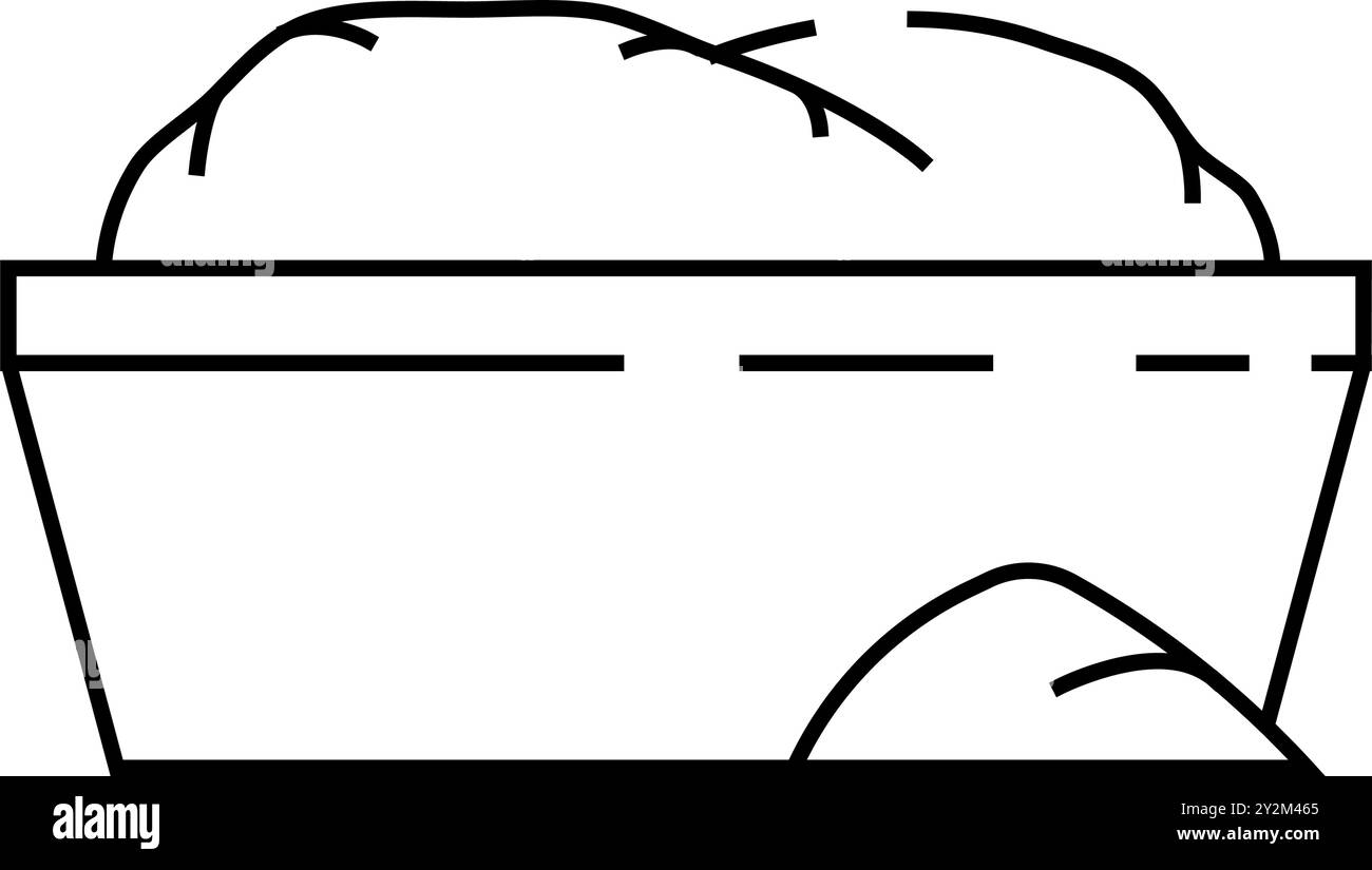 illustration vectorielle de l'icône de la ligne de nicotine du tabac à priser Illustration de Vecteur