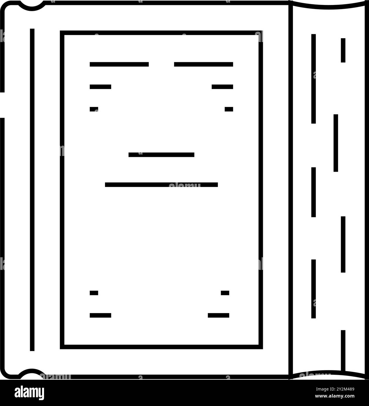 vecteur d'icône de ligne siddur de livre de prière juif. signe siddur du livre de prières juif. illustration noire du symbole de contour isolé Illustration de Vecteur