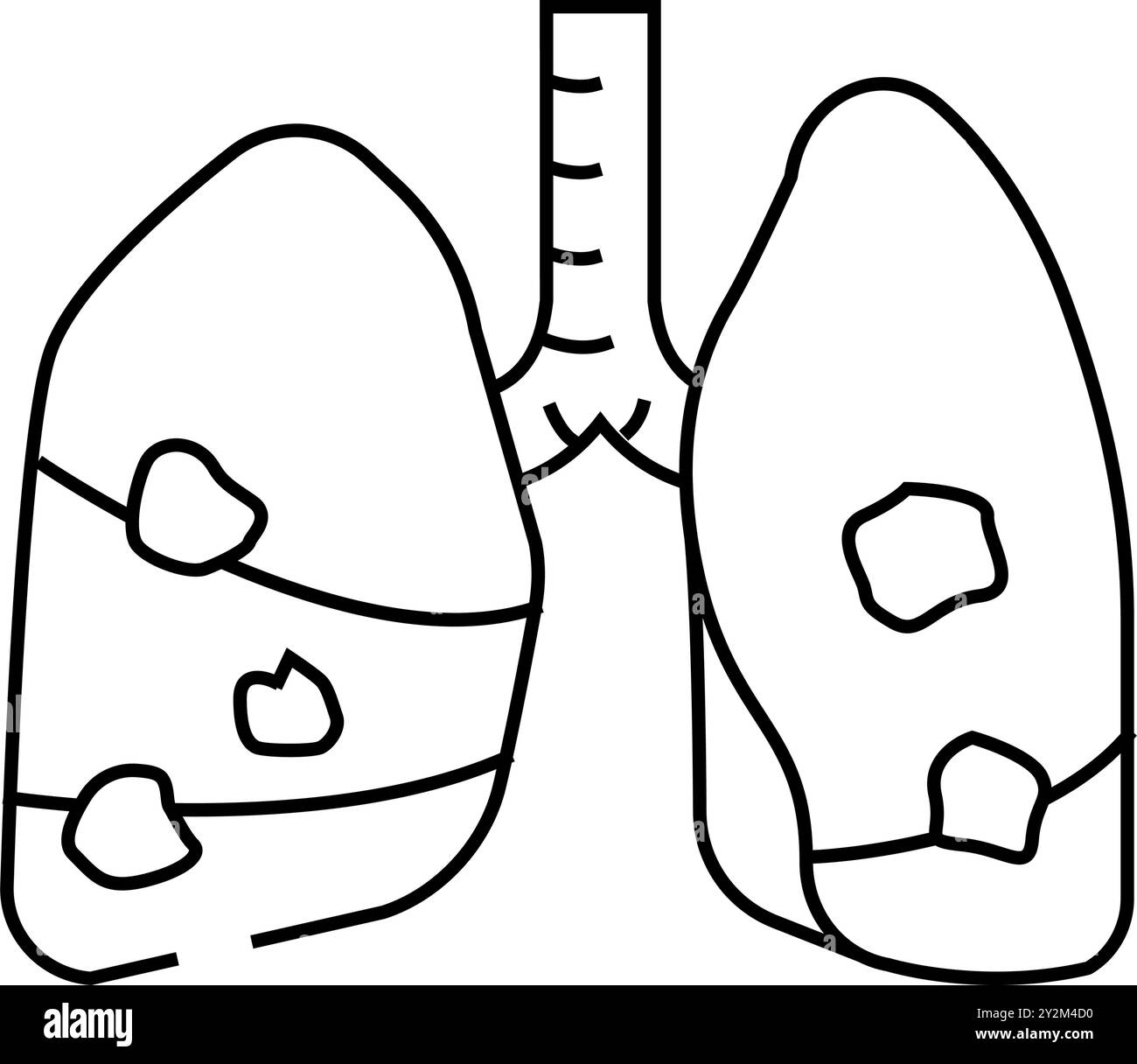 santé icône de ligne de nicotine illustration vectorielle Illustration de Vecteur