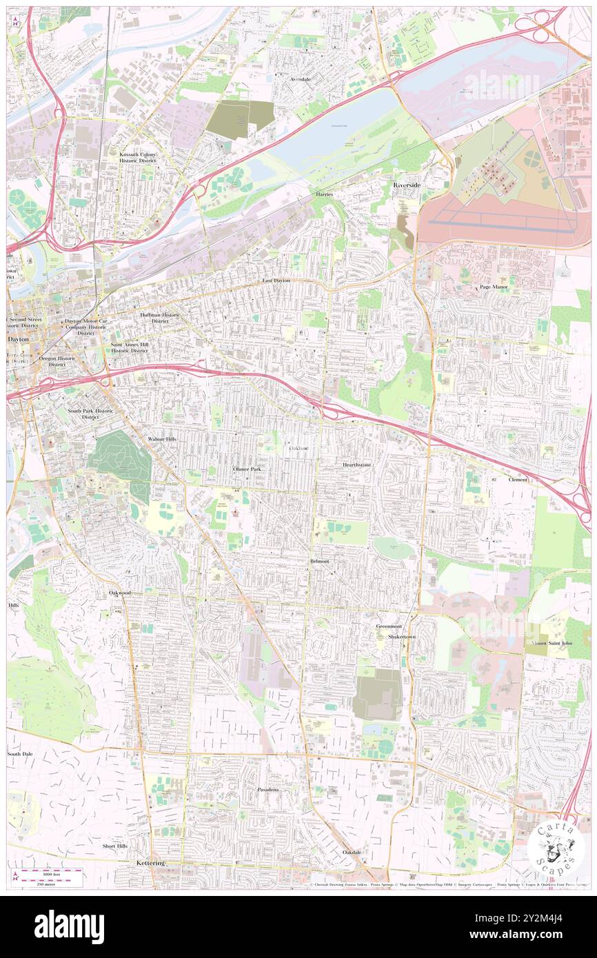 Oakland, Comté de Montgomery, US, États-Unis, Ohio, n 39 44' 40'', S 84 8' 35'', carte, Cartascapes carte publiée en 2024. Explorez Cartascapes, une carte qui révèle la diversité des paysages, des cultures et des écosystèmes de la Terre. Voyage à travers le temps et l'espace, découvrir l'interconnexion du passé, du présent et de l'avenir de notre planète. Banque D'Images