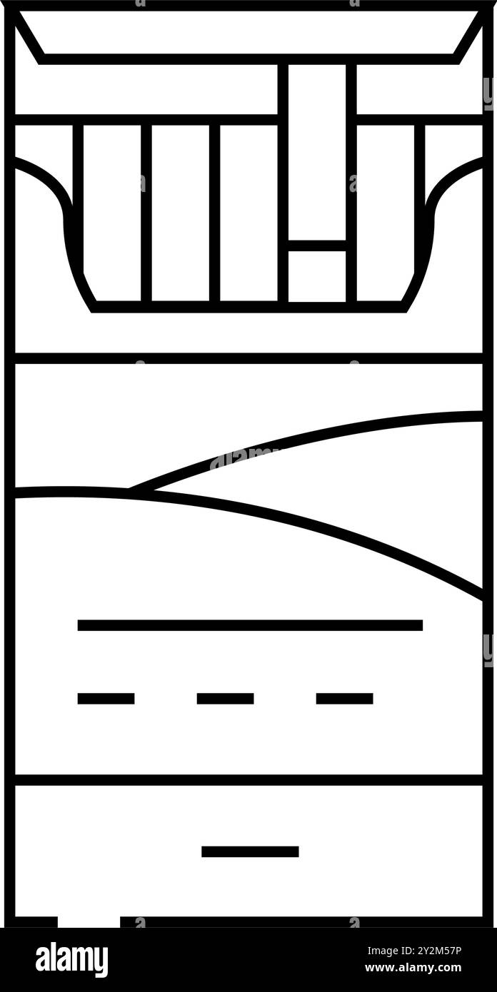 illustration vectorielle de l'icône de la ligne de nicotine de la cigarette Illustration de Vecteur