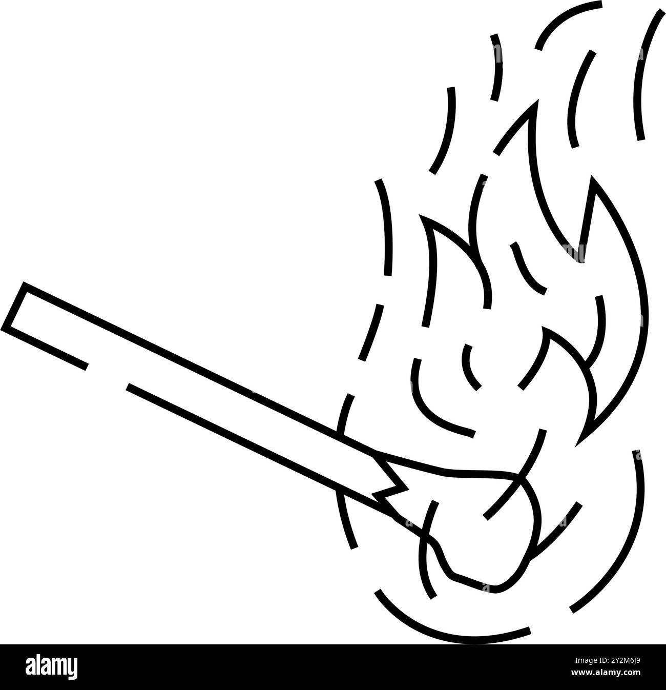 illustration vectorielle d'icône de ligne d'allumettes en gravure Illustration de Vecteur