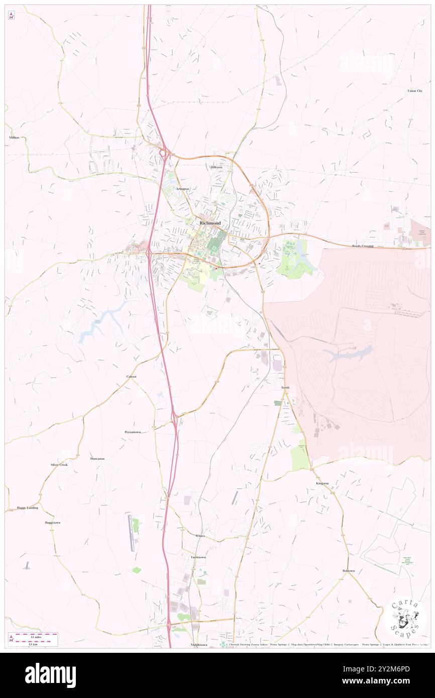 Richmond, Comté de Madison, US, États-Unis, Kentucky, n 37 44' 52'', S 84 17' 40'', carte, Cartascapes carte publiée en 2024. Explorez Cartascapes, une carte qui révèle la diversité des paysages, des cultures et des écosystèmes de la Terre. Voyage à travers le temps et l'espace, découvrir l'interconnexion du passé, du présent et de l'avenir de notre planète. Banque D'Images