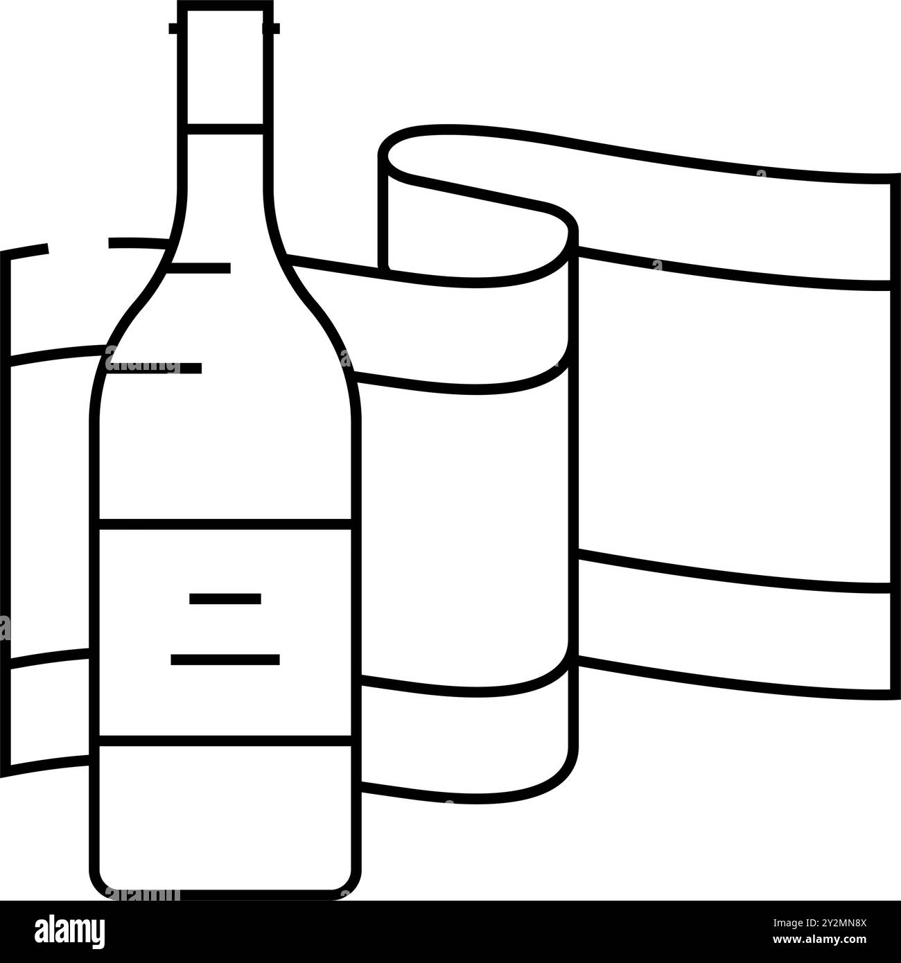 vin espagnol illustration vectorielle d'icône de ligne de cuisine espagnole Illustration de Vecteur