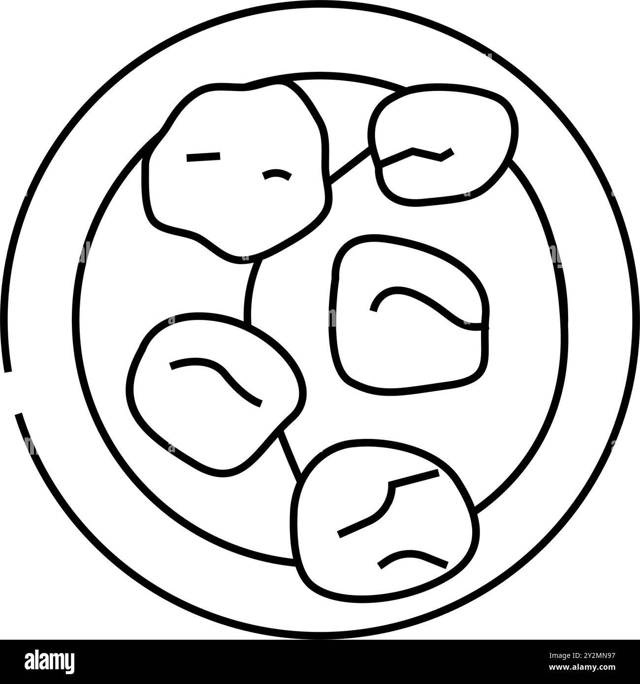 illustration vectorielle d'icône de ligne de cuisine espagnole albondigas Illustration de Vecteur