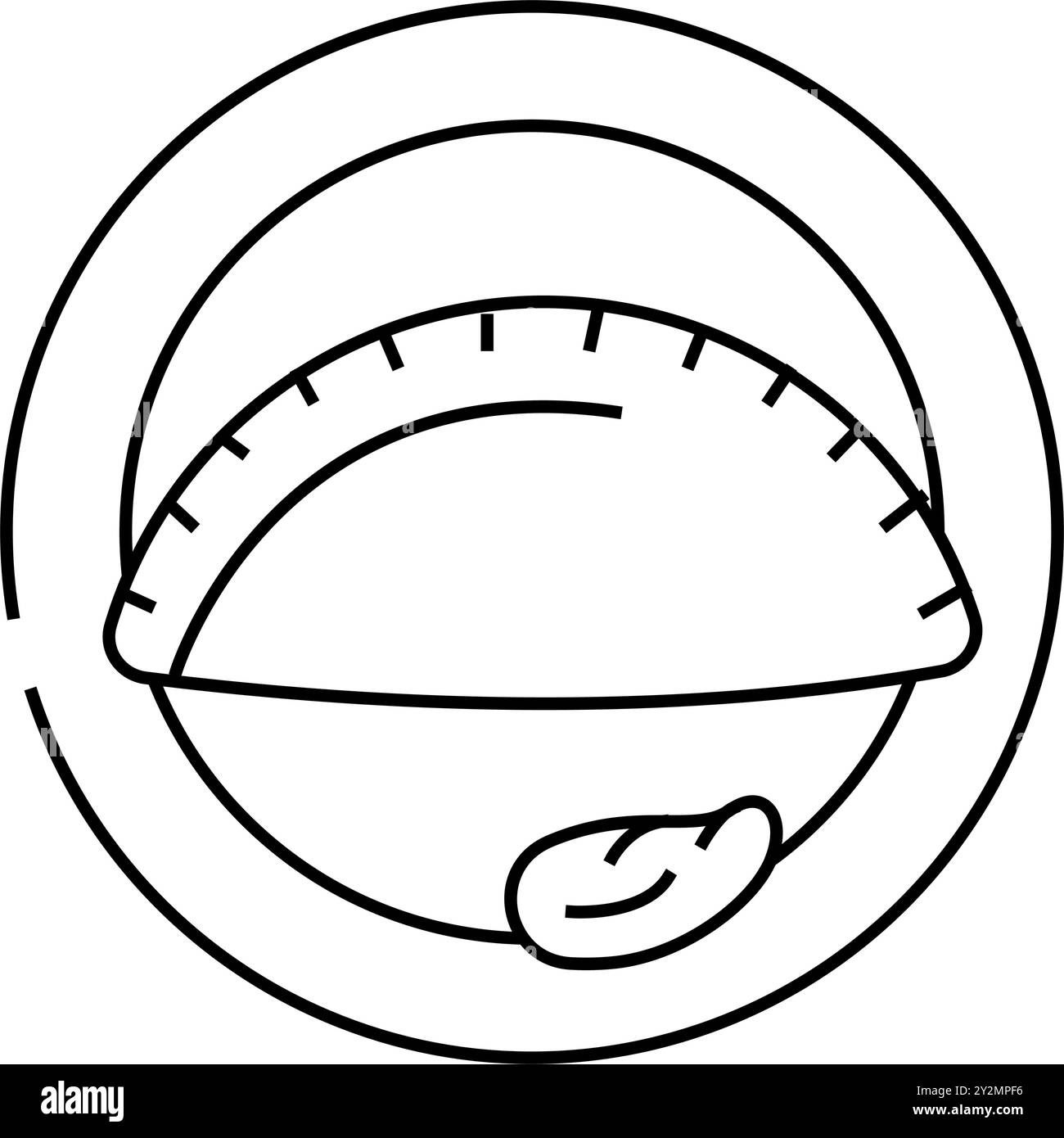 illustration vectorielle d'icône de ligne de cuisine espagnole empanadas Illustration de Vecteur
