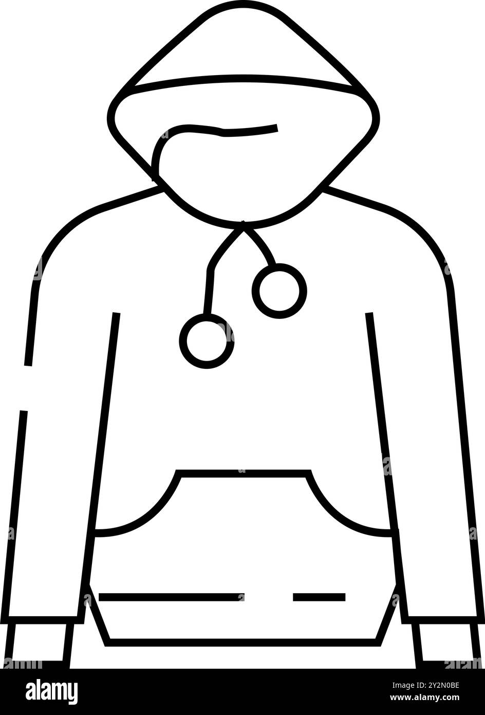 hoodie streetwear tissu ligne de mode illustration vectorielle d'icône Illustration de Vecteur