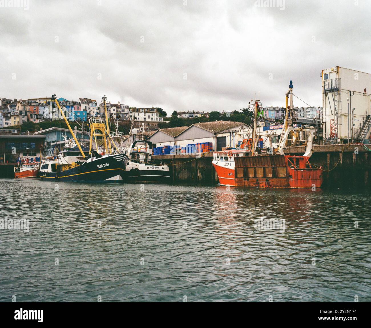 Bateaux de pêche, Brixham, Devon, Angleterre, Royaume-Uni. Banque D'Images
