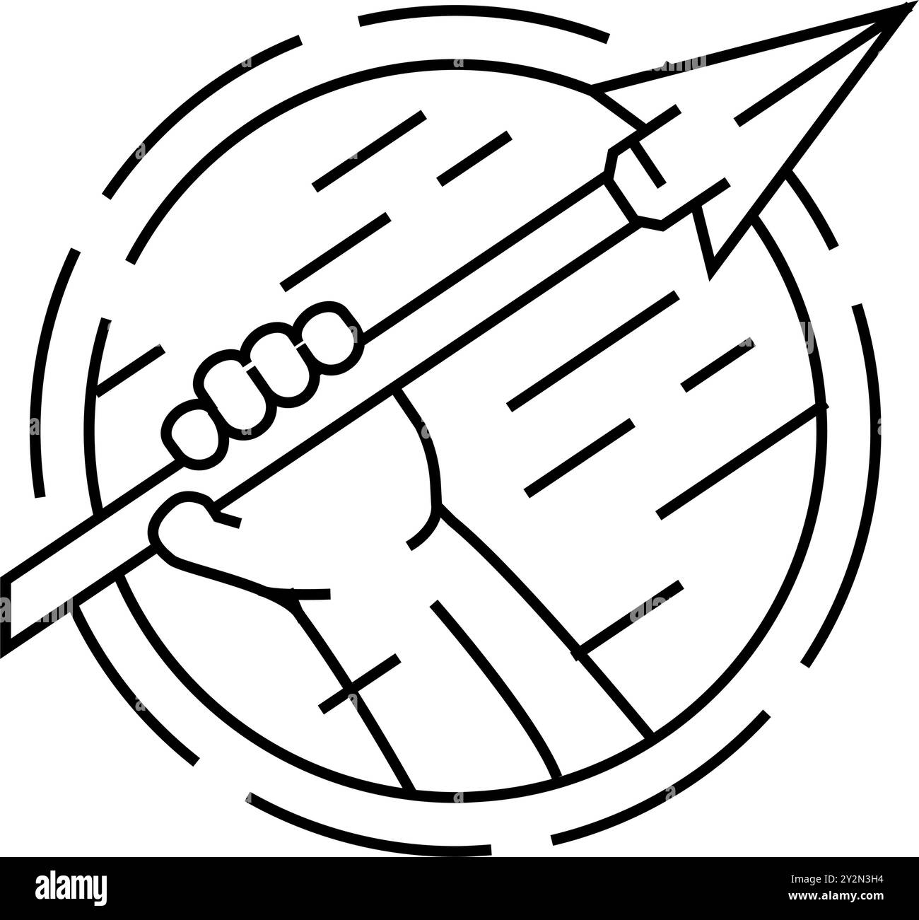 badge sparta warrior line illustration vectorielle Illustration de Vecteur