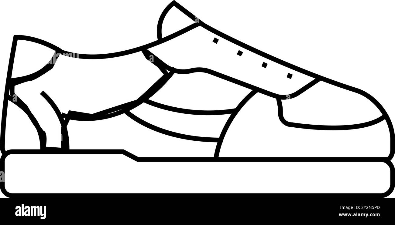 sneakers streetwear tissu ligne de mode illustration vectorielle d'icône Illustration de Vecteur